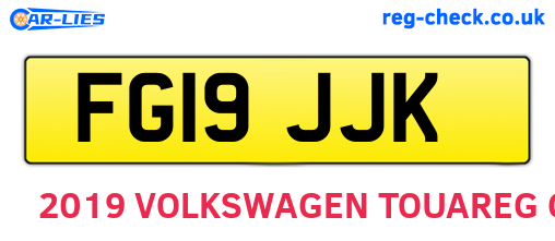 FG19JJK are the vehicle registration plates.
