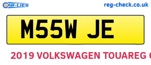 M55WJE are the vehicle registration plates.
