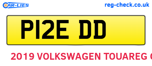 P12EDD are the vehicle registration plates.