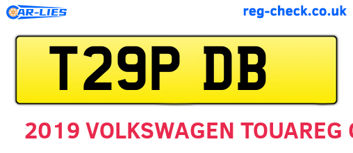 T29PDB are the vehicle registration plates.