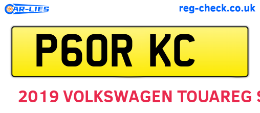 P60RKC are the vehicle registration plates.