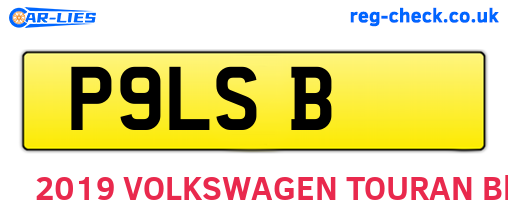 P9LSB are the vehicle registration plates.