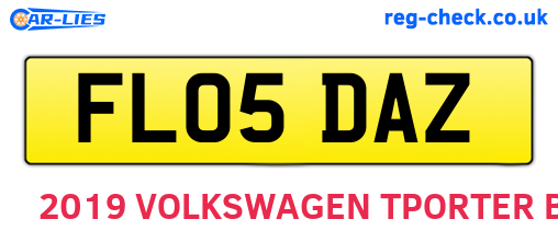 FL05DAZ are the vehicle registration plates.
