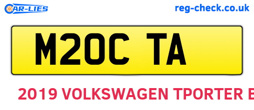 M20CTA are the vehicle registration plates.