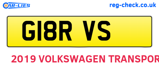 G18RVS are the vehicle registration plates.