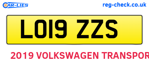 LO19ZZS are the vehicle registration plates.