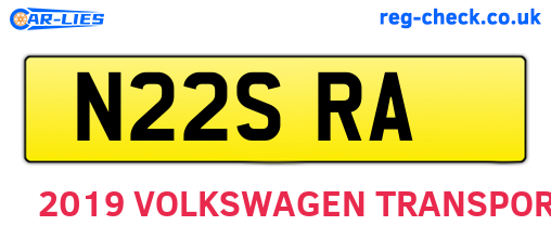 N22SRA are the vehicle registration plates.
