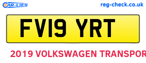 FV19YRT are the vehicle registration plates.