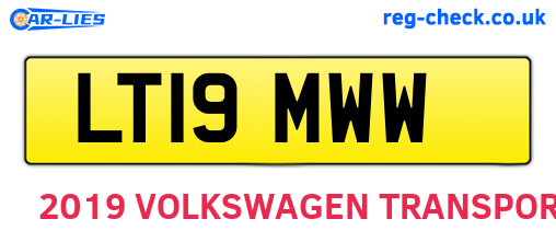 LT19MWW are the vehicle registration plates.