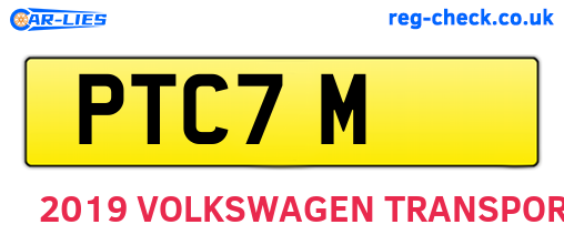 PTC7M are the vehicle registration plates.