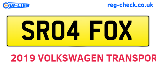 SR04FOX are the vehicle registration plates.