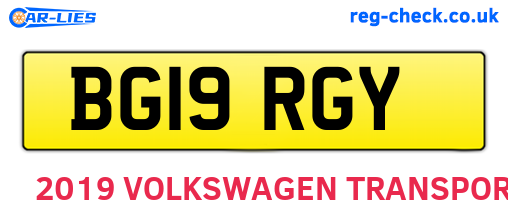 BG19RGY are the vehicle registration plates.