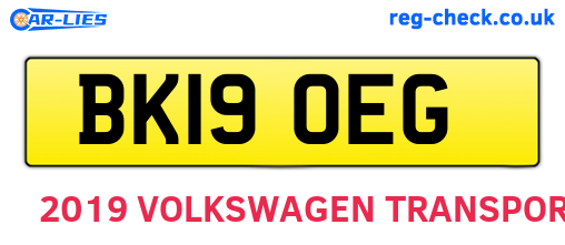 BK19OEG are the vehicle registration plates.