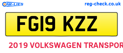FG19KZZ are the vehicle registration plates.