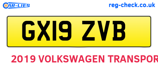 GX19ZVB are the vehicle registration plates.