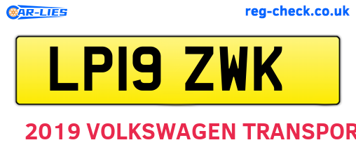 LP19ZWK are the vehicle registration plates.