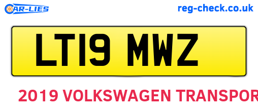 LT19MWZ are the vehicle registration plates.