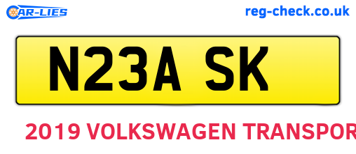 N23ASK are the vehicle registration plates.