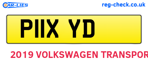 P11XYD are the vehicle registration plates.