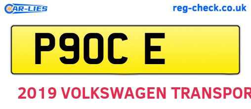 P9OCE are the vehicle registration plates.
