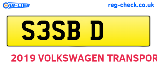 S3SBD are the vehicle registration plates.