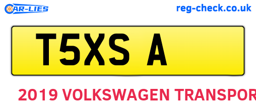 T5XSA are the vehicle registration plates.