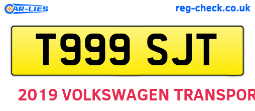 T999SJT are the vehicle registration plates.