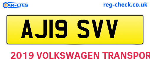 AJ19SVV are the vehicle registration plates.