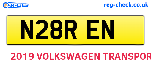 N28REN are the vehicle registration plates.