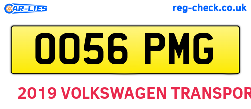 OO56PMG are the vehicle registration plates.