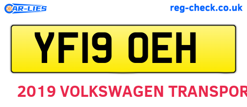YF19OEH are the vehicle registration plates.
