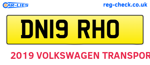 DN19RHO are the vehicle registration plates.