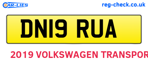 DN19RUA are the vehicle registration plates.