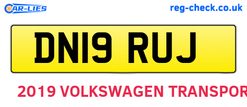 DN19RUJ are the vehicle registration plates.