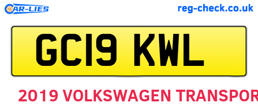 GC19KWL are the vehicle registration plates.