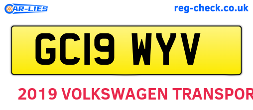 GC19WYV are the vehicle registration plates.