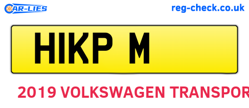 H1KPM are the vehicle registration plates.