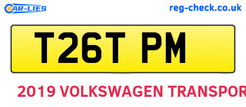 T26TPM are the vehicle registration plates.
