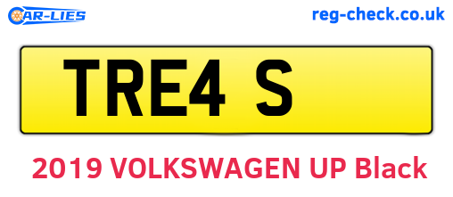 TRE4S are the vehicle registration plates.