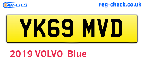 YK69MVD are the vehicle registration plates.
