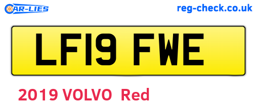 LF19FWE are the vehicle registration plates.