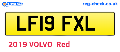 LF19FXL are the vehicle registration plates.