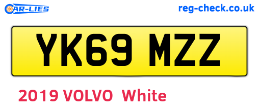 YK69MZZ are the vehicle registration plates.