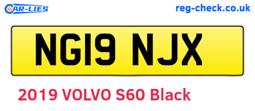 NG19NJX are the vehicle registration plates.