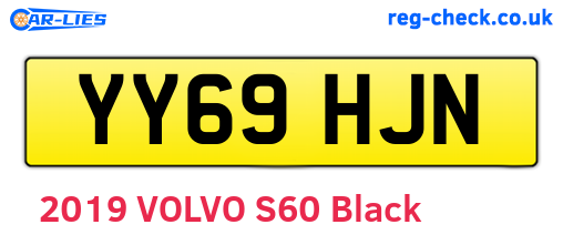 YY69HJN are the vehicle registration plates.