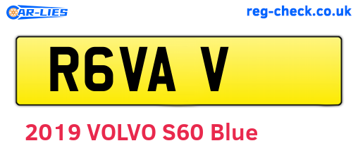 R6VAV are the vehicle registration plates.