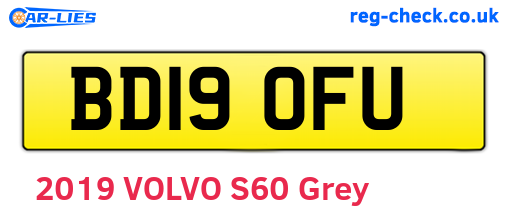 BD19OFU are the vehicle registration plates.