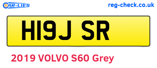 H19JSR are the vehicle registration plates.