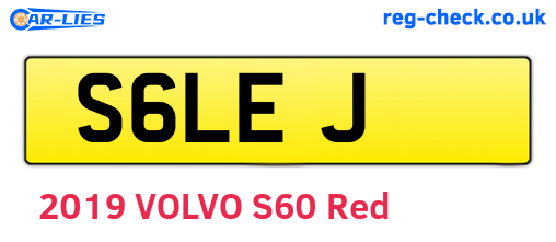 S6LEJ are the vehicle registration plates.