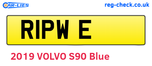 R1PWE are the vehicle registration plates.